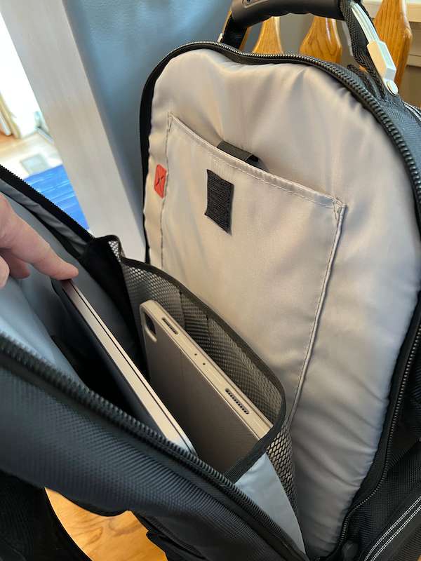 16" MacBook Pro and 12.9" iPad Pro look tiny inside the backpack