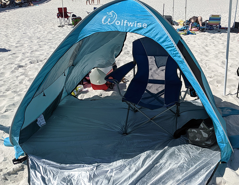 Wolfwise Easy Setup Beach Tent, Instant Sun Shelter, Baby Beach