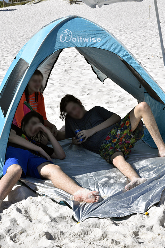 Beach tent folding best sale