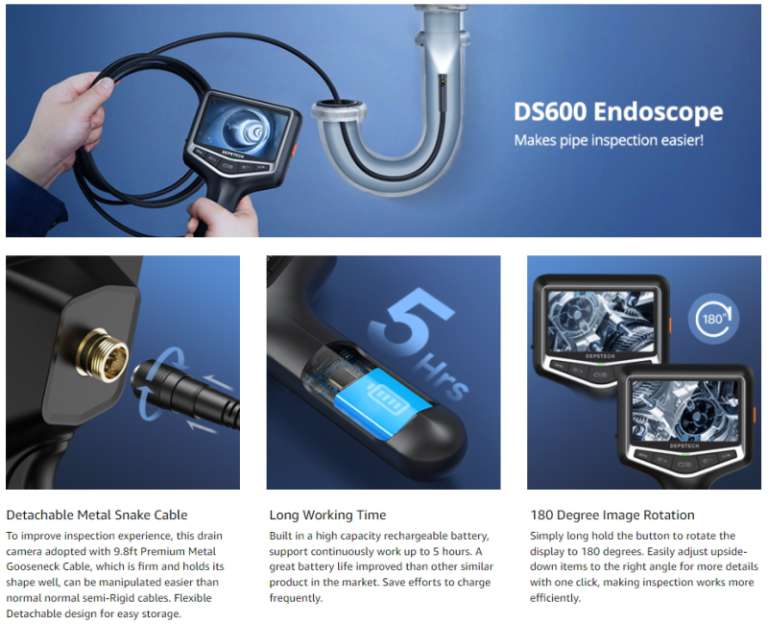 Depstech DS600 Dual Lens Borescope review The Gadgeteer