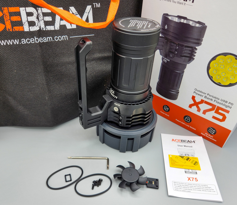 Acebeam X75 Brightest PD Power Bank Flashlight review - for when