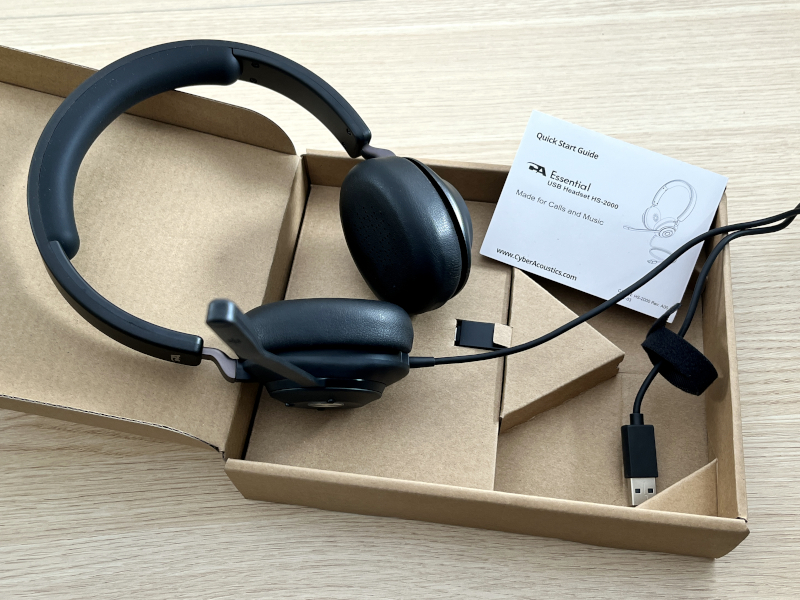 cyber acoustics essential headset 2 1