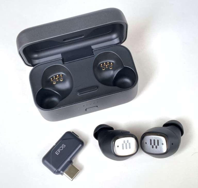 EPOS GTW 270 Hybrid Closed Acoustic Wireless Earbuds with Dongle review ...