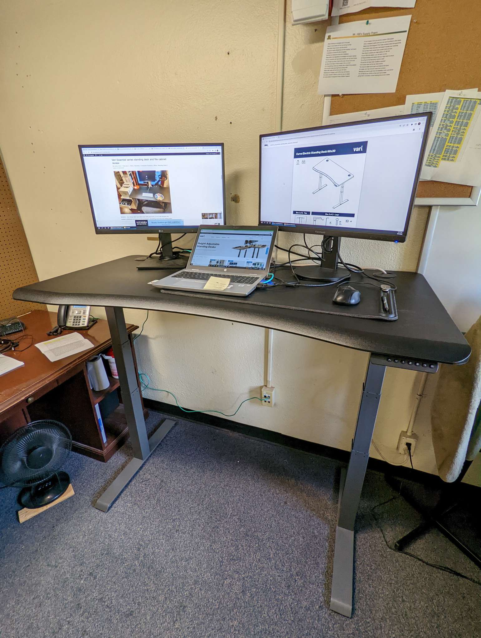 Vari Curve Electric Standing Desk 60x30 review top notch comfort