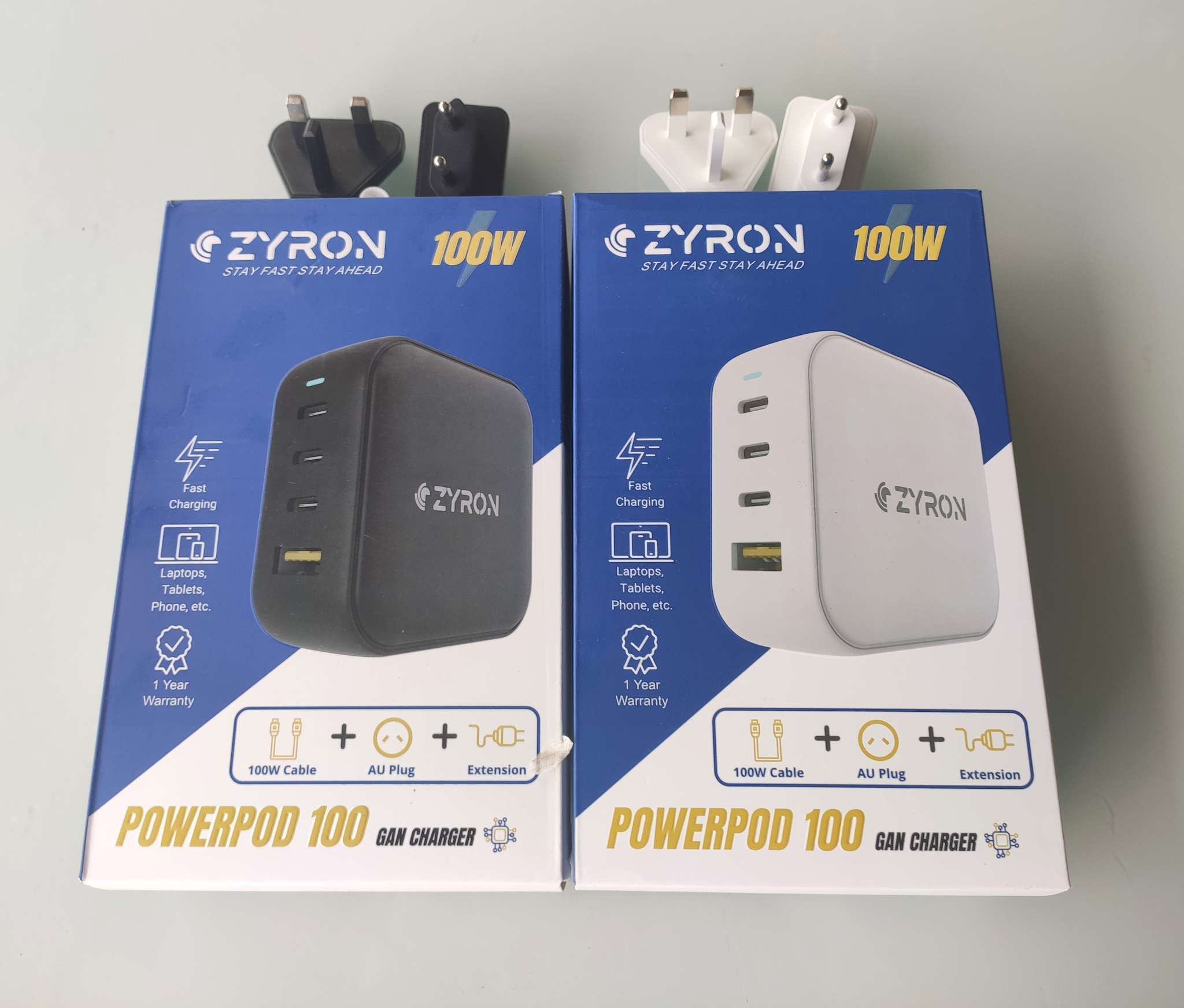 Zyron Powerpod 100W GaN charger review a multiport charger for world
