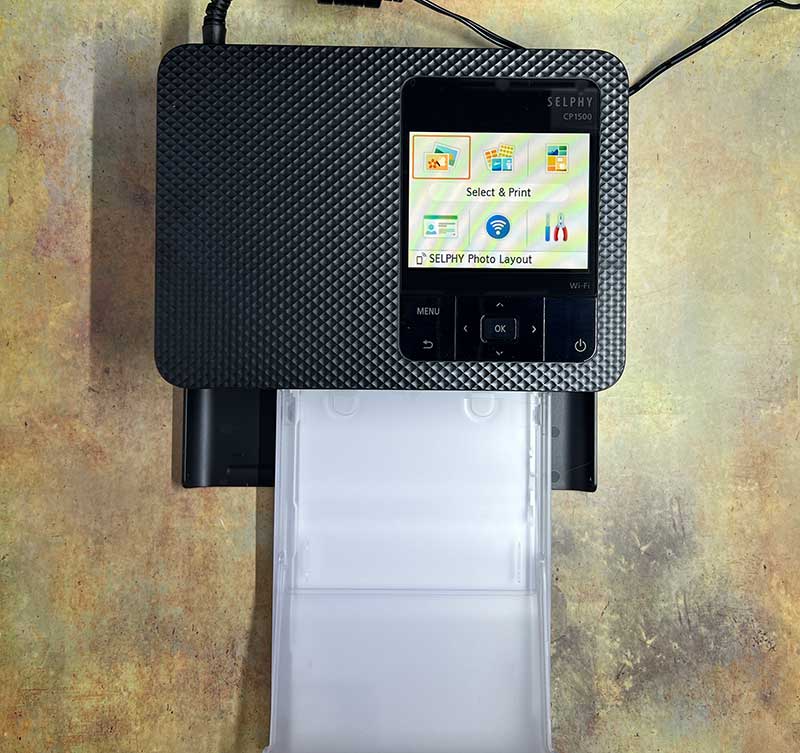 Canon SELPHY CP-1500 Setup, Install photo Film, Load Paper Tray