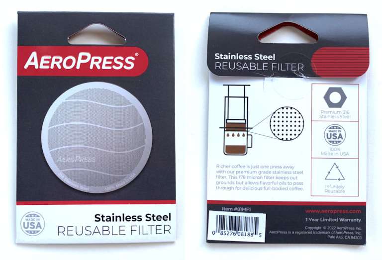 AeroPress Stainless Steel Reusable Coffee Filter review Simple