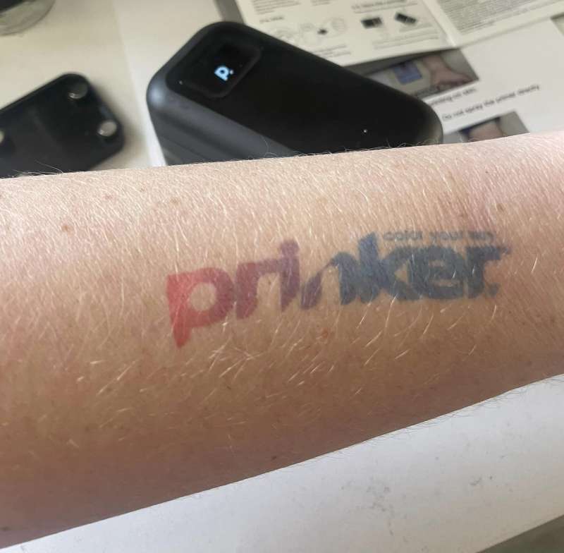 Print temporary tattoos directly onto your skin with Prinker