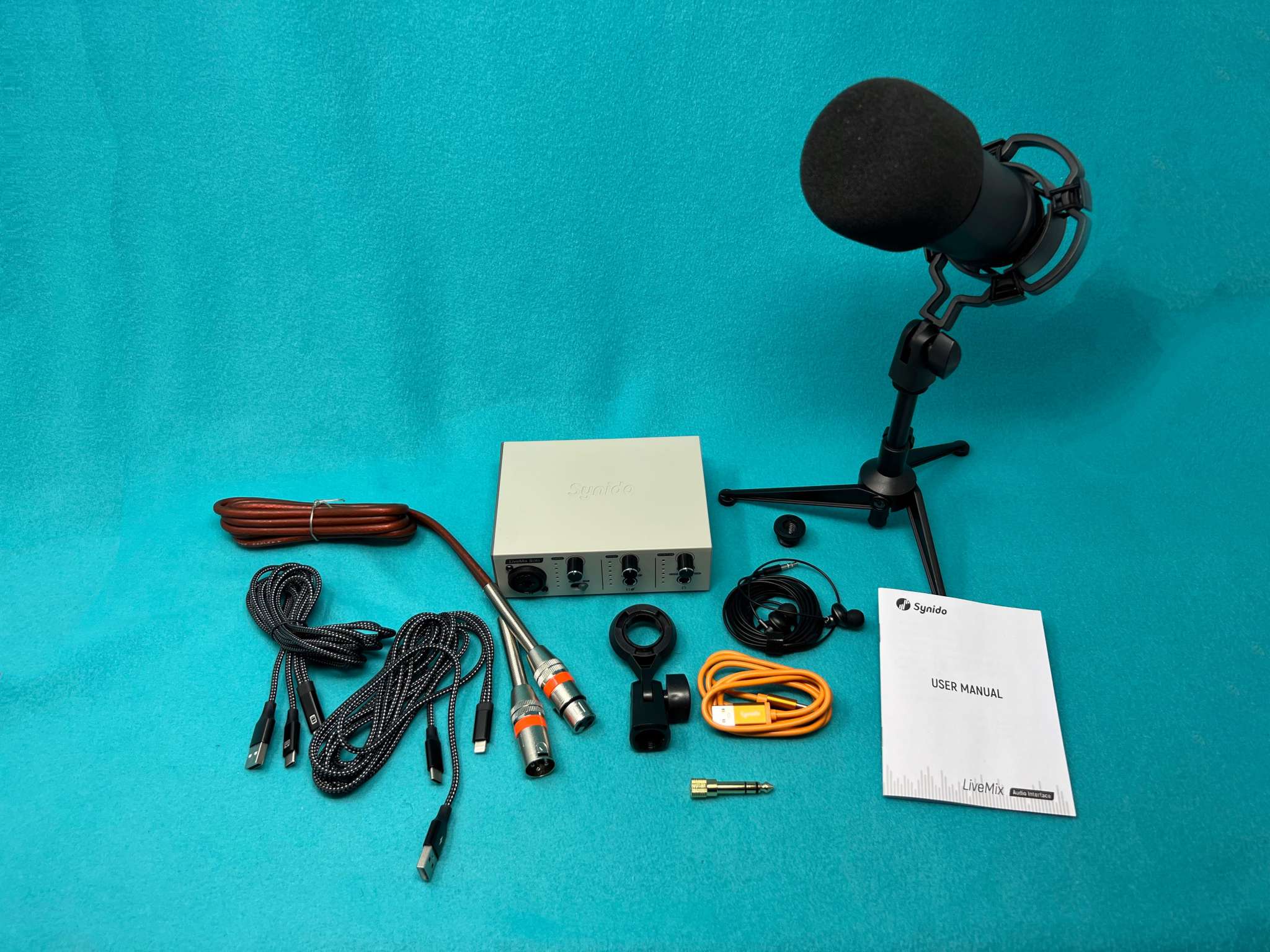 Synido LiveMix Solo USB Mixer Audio Interface Bundle review gives you