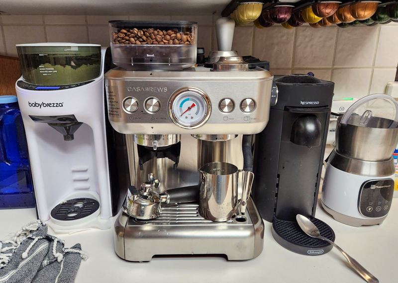 Review of the Casabrews Espresso Machine With Grinder - Delishably