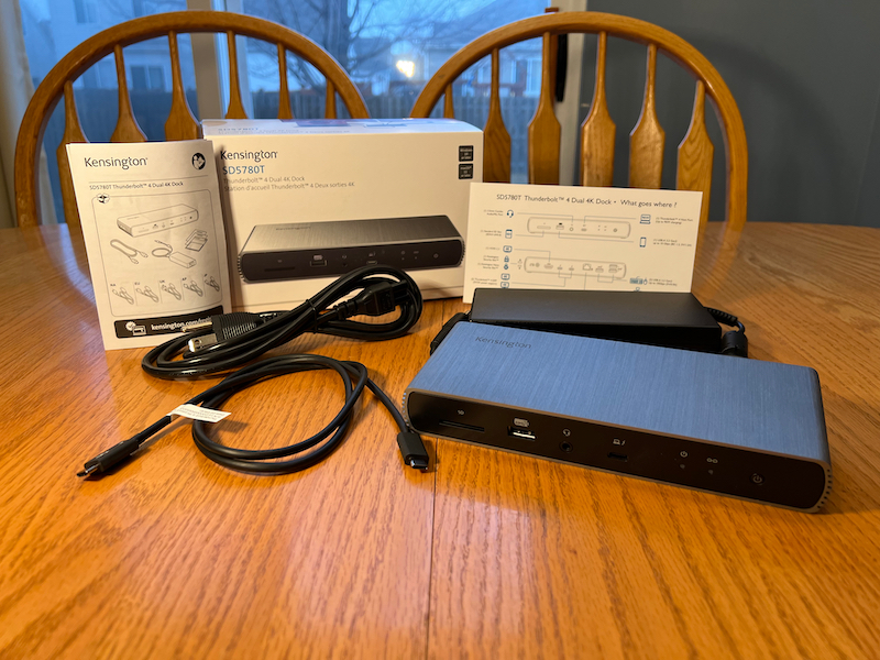 Kensington SD5780T Thunderbolt 4 dock package contents