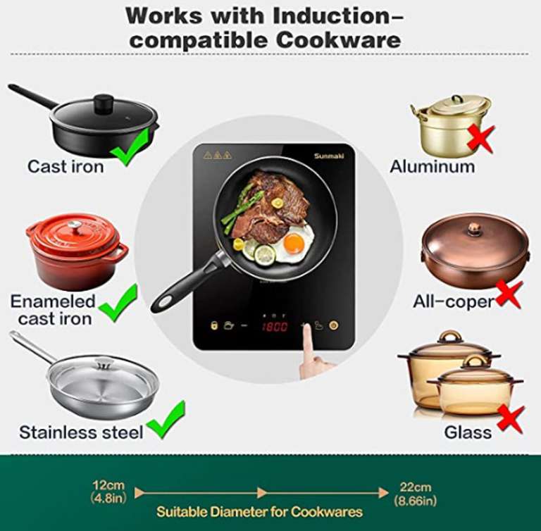 Sunmaki 316 1800w induction cooktop review - Better cooking with ...