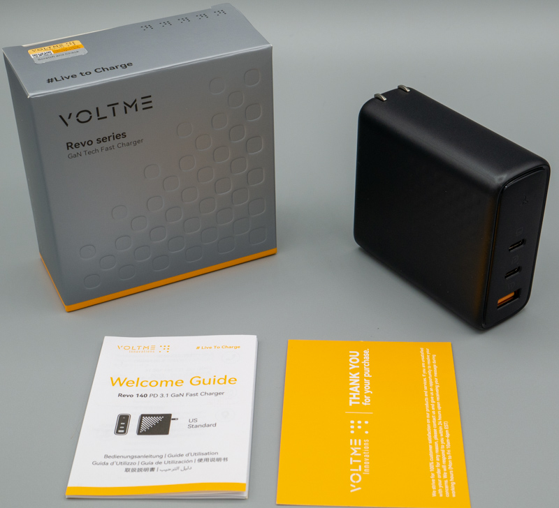 VOLTME Chargeur USB C 140W Multiple GaN Chargeur Rapide