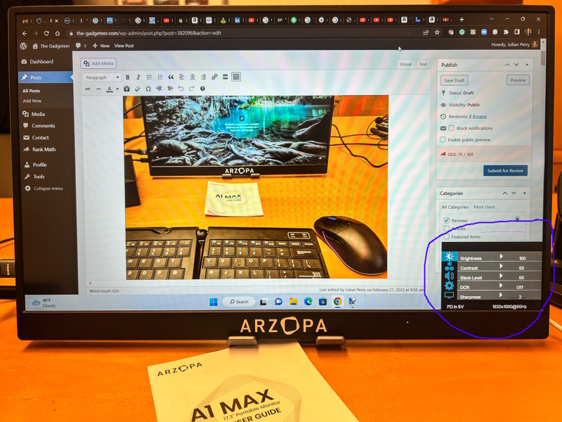 Arzopa A1 Gamut review: A portable monitor that exceeds