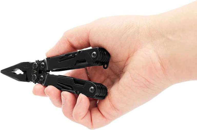 Pinza Multiuso PowerPint 18 In 1 - Attrezzo Pieghevole Per Campeggio, Pesca E Sopravvivenza, Compatto E Ricco Di Accessori, Solo 117 G