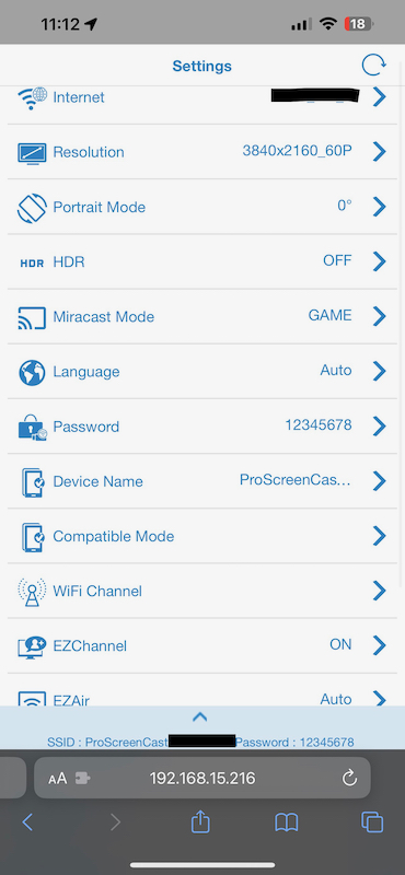 The ProScreenCast SC01 Miracast Dongle has lots of options available