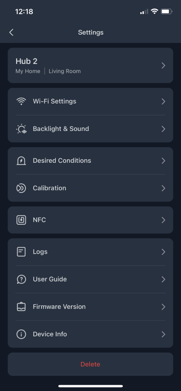 Switchbot Hub 2 06 setup menu