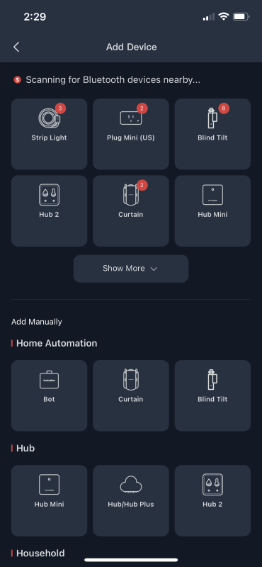 Switchbot Hub 2 27 scanning for bluetooth