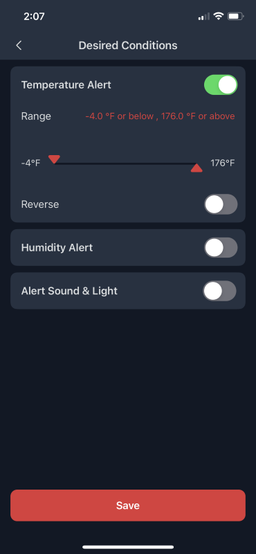 Switchbot Hub 2 47 temp alarm