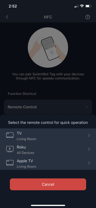Switchbot Hub 2 53 nfc tag
