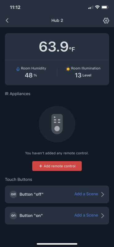 Switchbot Hub 2 67 hub 2 main menu