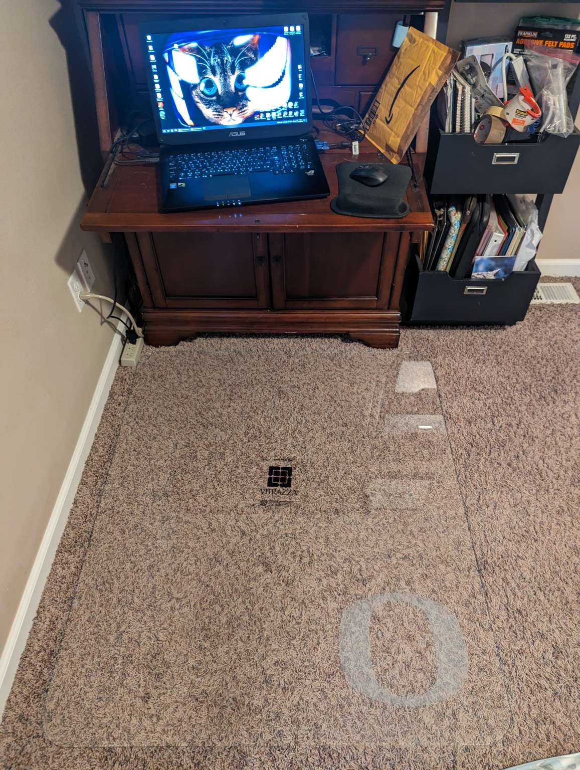 Vitrazza Collegiate Glass Chair Mat review silky smooth seating The