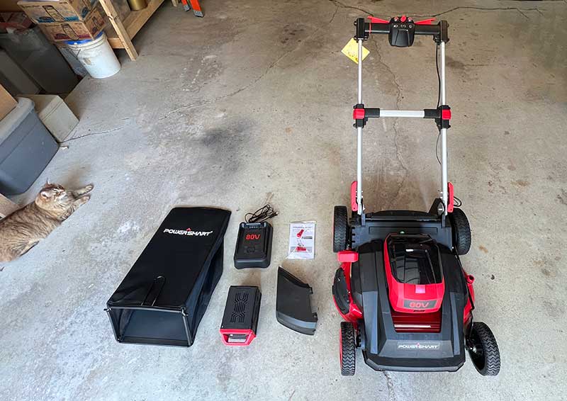 BEFORE YOU BUY A POWERSMART 26” BATTERY POWERED LAWN MOWER, WATCH
