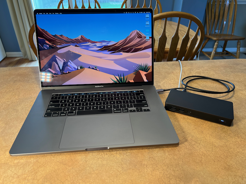 UGREEN USB 9-in-1 Docking Station connected to a MacBook Pro