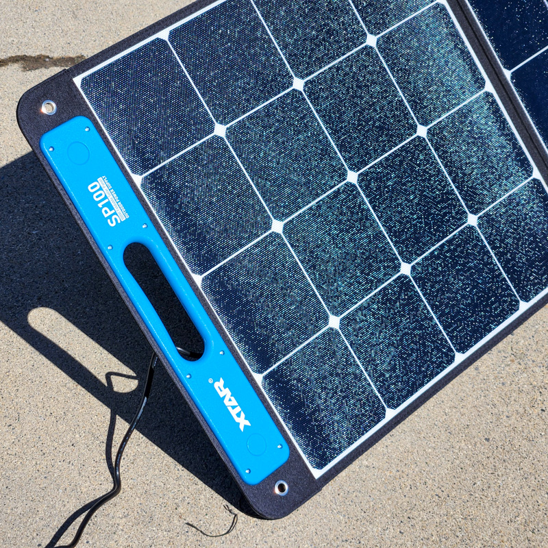 XTAR Panel solar SP100 de 100 W, panel solar portátil de energía solar,  panel solar plegable con cargador independiente, panel de energía solar  para