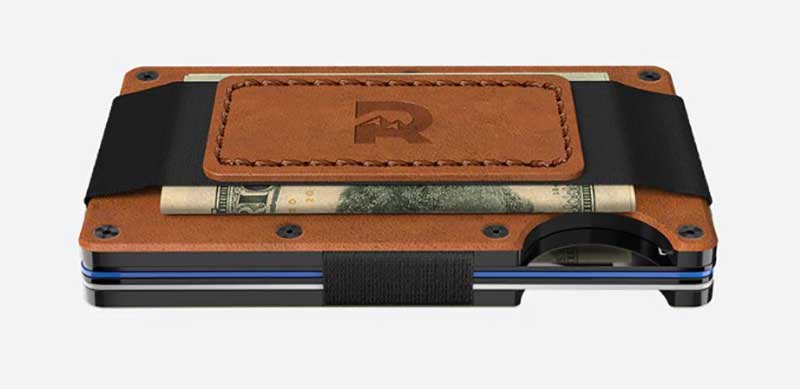 The Ridge Wallet - Leather Cash Strap Wallet - Midnight Black