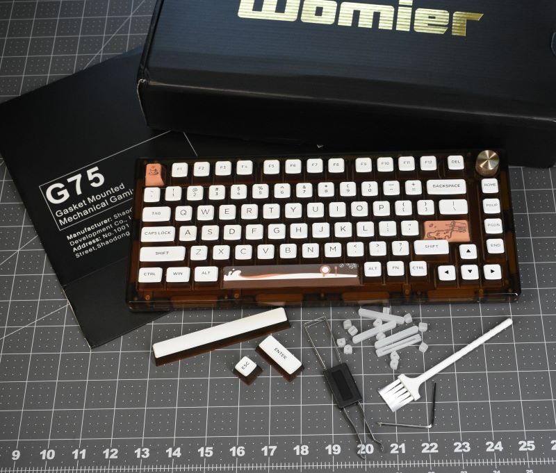 Mod a coffee cat theme board! 🐱 Kit: Womier G75 w/Womier Coffee