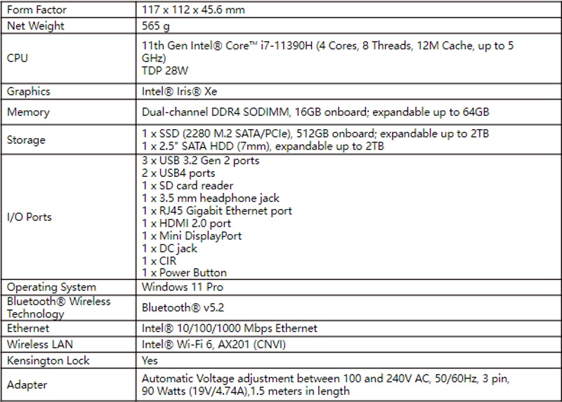 Geekom Mini IT 11 9