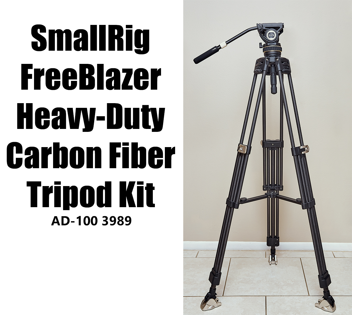 SmallRig FreeBlazer Heavy-Duty Carbon Fiber Tripod System 3989