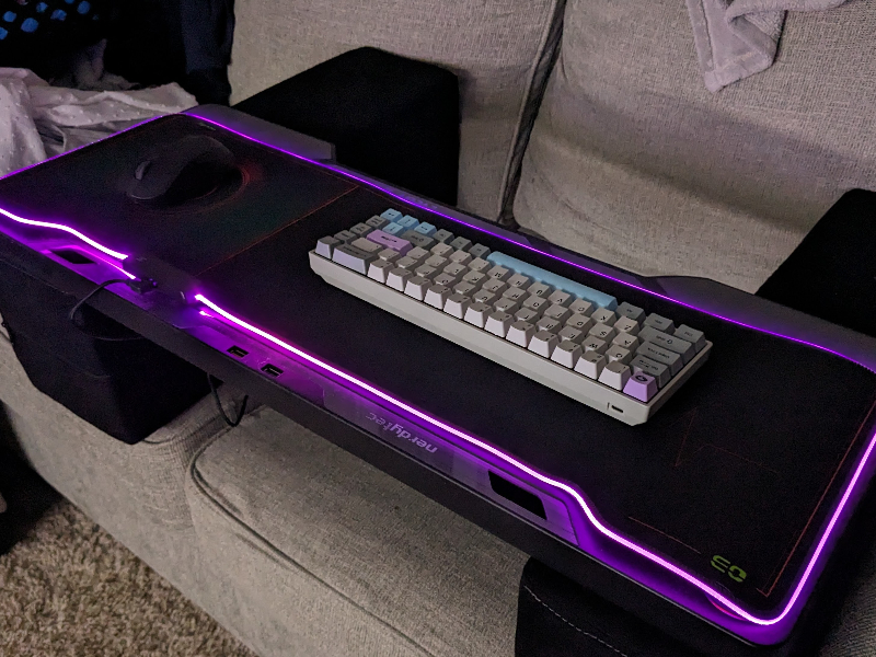 The nerdytec CYCON² XXL LED Mousepad CYPUNK edition has all the buzzwords a  couch desk gamer could want! - The Gadgeteer