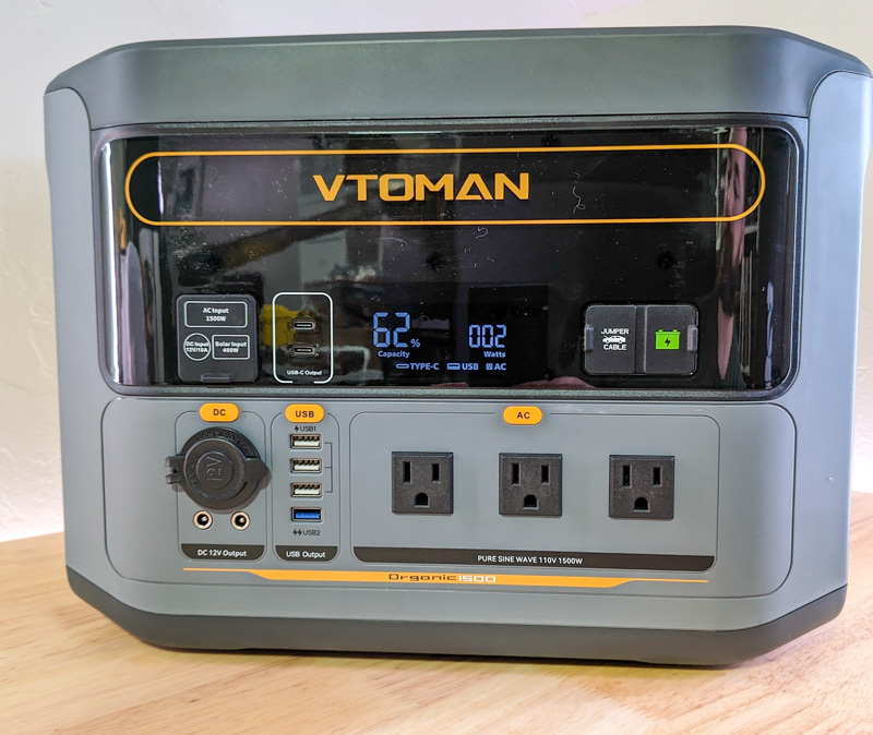 VTOMAN Solar Generator 1500W (3000W Peak) with 220W Solar Panel Included,  1548Wh LiFePO4 Power Station with 1500W AC Outlets, 100W USB Ports, 12V DC