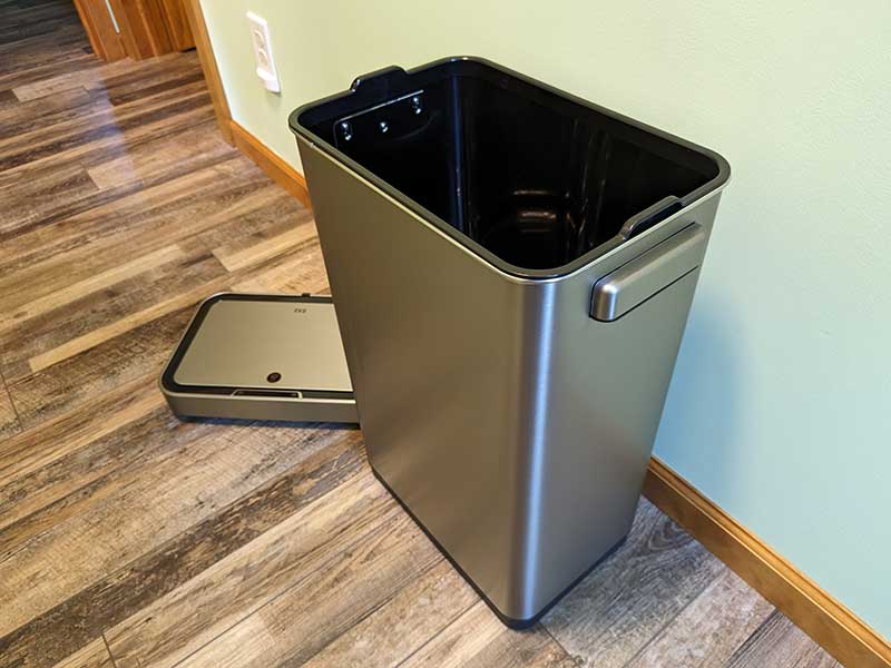 EKO Deluxe Mirage-T 50 liter smart trashcan review - handsfree, cordfree,  and affordable - The Gadgeteer