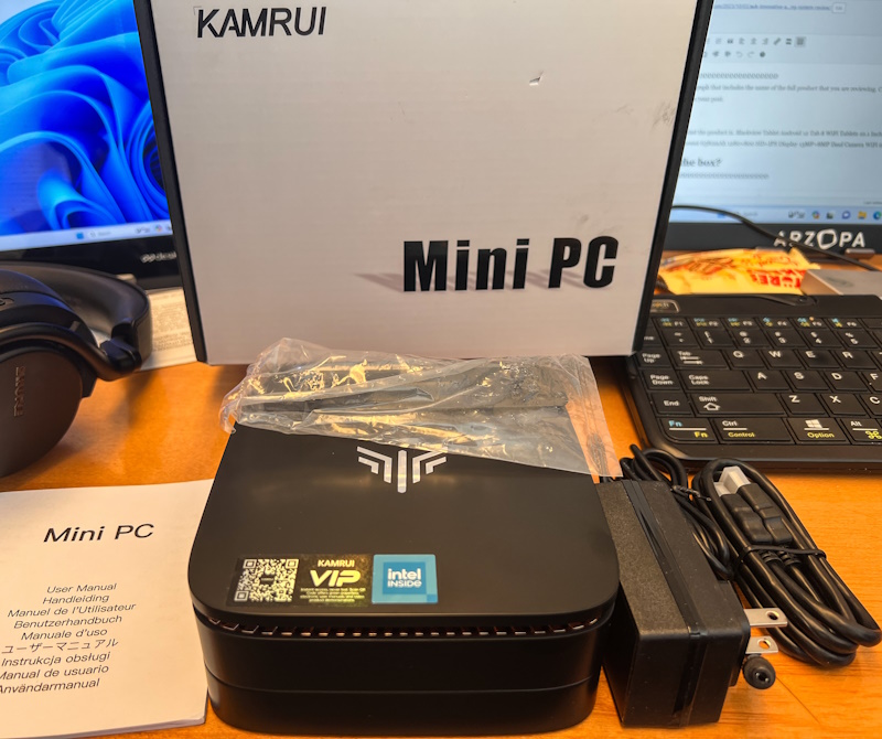 KAMRUI Mini PC 16GB RAM, AK1Plus Mini Computer Windows 11 Pro with Int