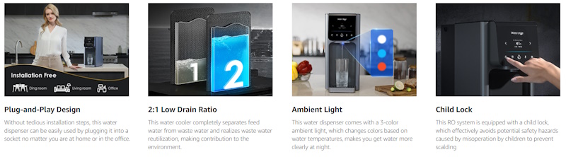 A1 RO Hot Cold Water Dispenser - Waterdrop A1