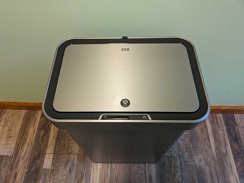 EKO Deluxe Mirage-T 50 liter smart trashcan review - handsfree, cordfree,  and affordable - The Gadgeteer