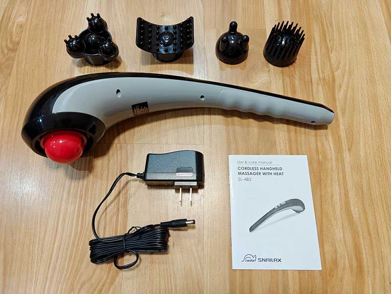 Snailax SL-482 cordless handheld massager with heat review - The