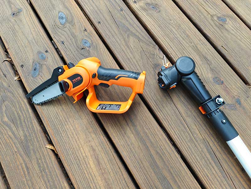 VEVOR 2-in-1 Cordless Pole Saw & Mini Chainsaw, 20V 2Ah Battery
