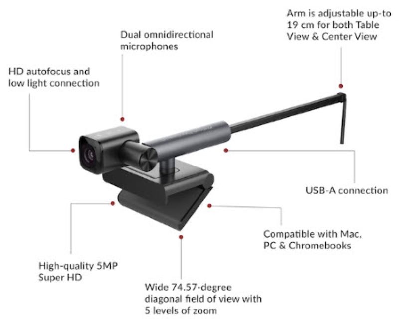 cybersacoustic essential webcam flex 9