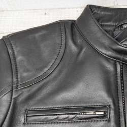 fjackets womens real leather black biker jacket 06