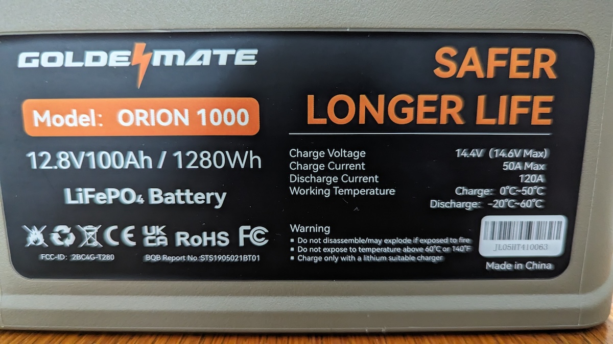 goldenmate battery 4