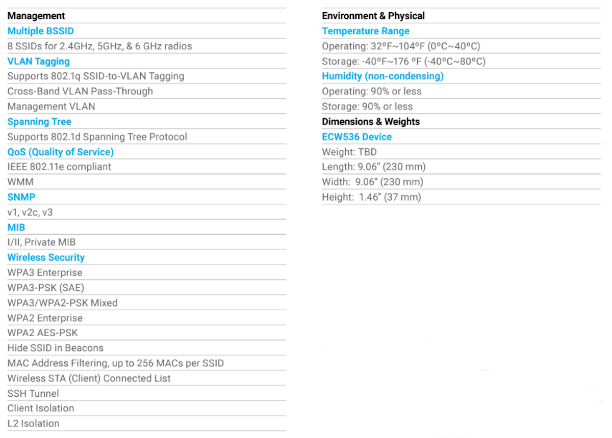 EnGenius ECW536 Cloud WiFi 7 4