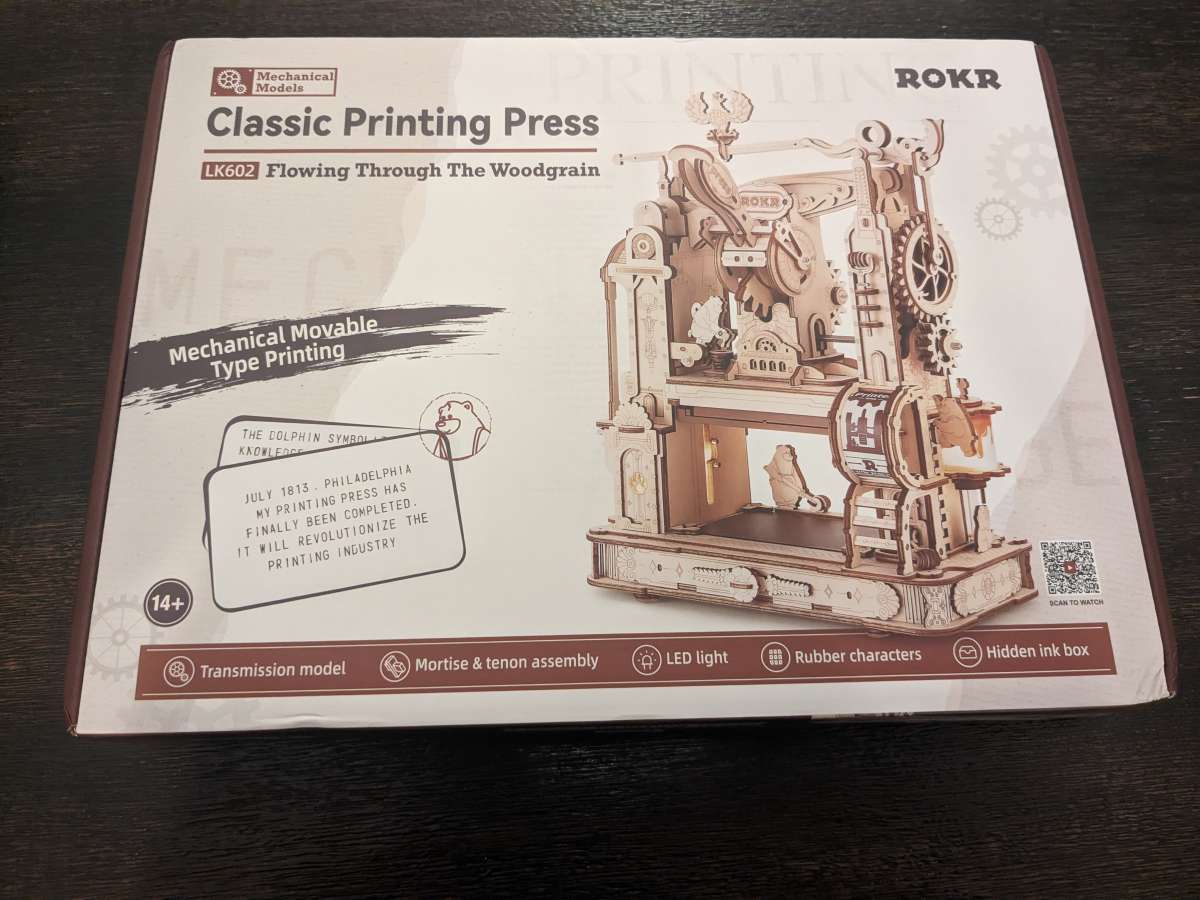 ROKR Classic Printing Press Box unopened