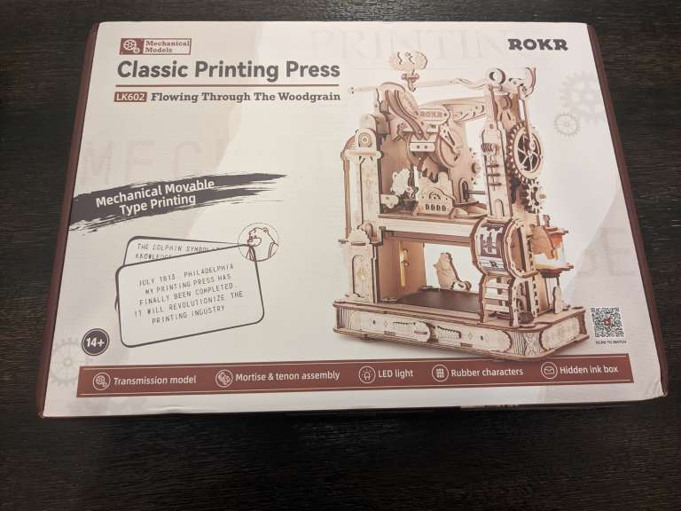 ROKR 3D-Holz-Puzzle Classic Printing Press / Presse à