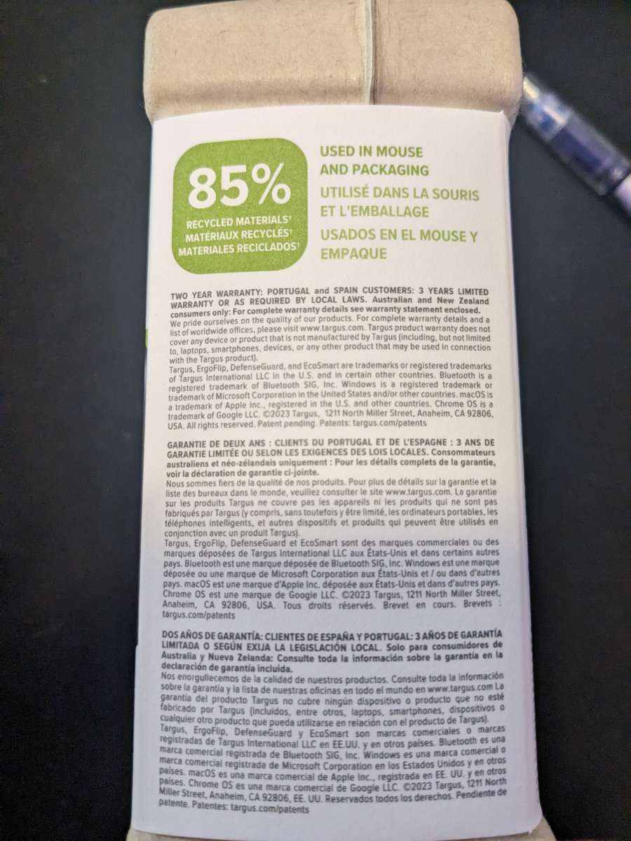 Recycled packaging label