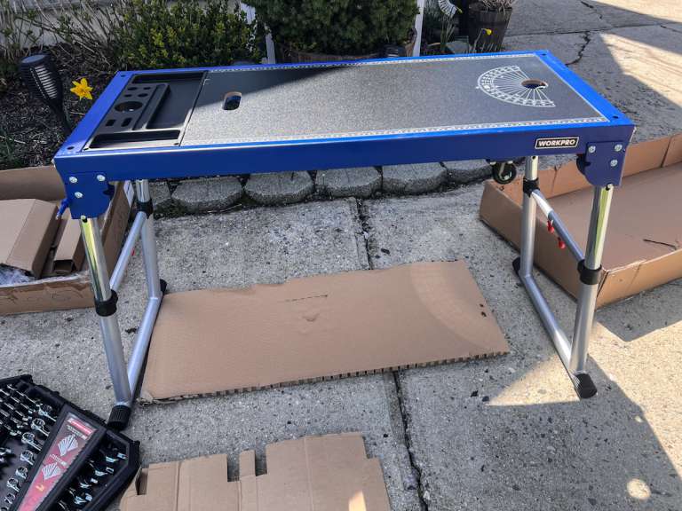 WorkPro Miter Saw Stand 5in1 Portable Workbench review The Gadgeteer