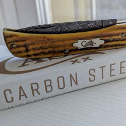 Case Second cut jig burnt goldenrod Damascus Sod Buster Jr. pocket knife review – A long name for a beautiful knife
